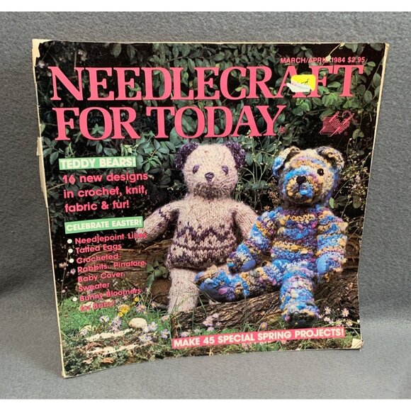 Vintage Needlecraft for Today Magazine 1984 Set of 3 Crochet Knit Fabric Jan- Ju - Picture 4 of 6